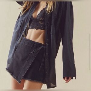 We the Free Emmy Skort - Black denim